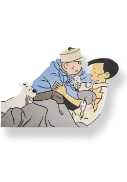 Tintin cut-out panel